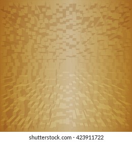 Abstract gold graphic vector and illustration. Texture and background effect 3d block extrude style.
