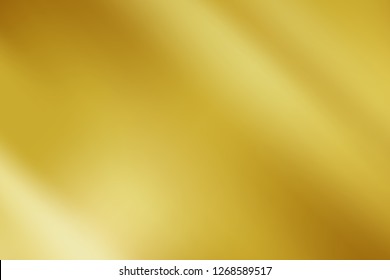 Abstract gold gredient metal color theme satin texture background. Lighting effects of flash. Blurred vector background with light glare, EPS10 illustration.