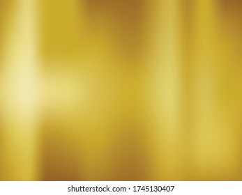 Abstract gold gredient metal color theme satin texture background. Lighting effects of flash. Blurred vector background with light glare
