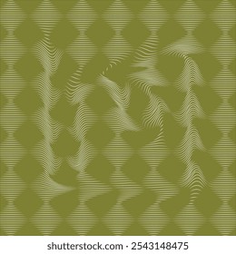 Modelo verde abstracto de la onda del oro, fondo geométrico de la textura de la forma del círculo