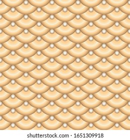Cuadrícula de oro abstracta textura sin fisuras con decoración de perlas. Diseño geométrico. Las plantillas debajo de la máscara no se recortan y se pueden editar

