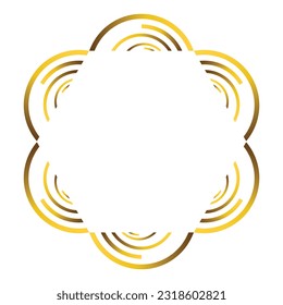 elemento de diseño de ornamento hexagonal de oro abstracto