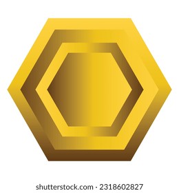 abstract gold hexagonal ornament design element