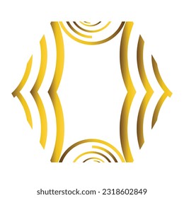 abstract gold hexagonal ornament design element