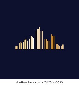 Abstract gold house logo icon. Vector logo design for mortage and real estate industry.