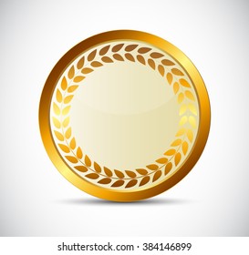 Abstract Gold Label Tamplete with Place for Your Text Vector Illustration EPS10
