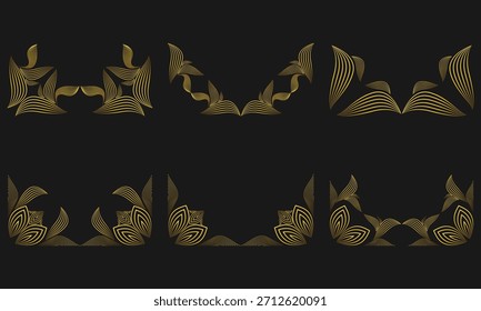 Marcos de adorno de hoja de oro Abstractas