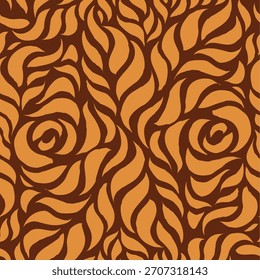 El oro abstracto deja el patrón sin fisuras. patrón de fondo de textura de hojas de lujo. patrón sin fisuras florales dibujados a mano para tela, impresión, Fondo de pantalla, papel de embalaje.