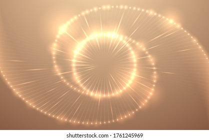 Abstract Gold Light Circle Background