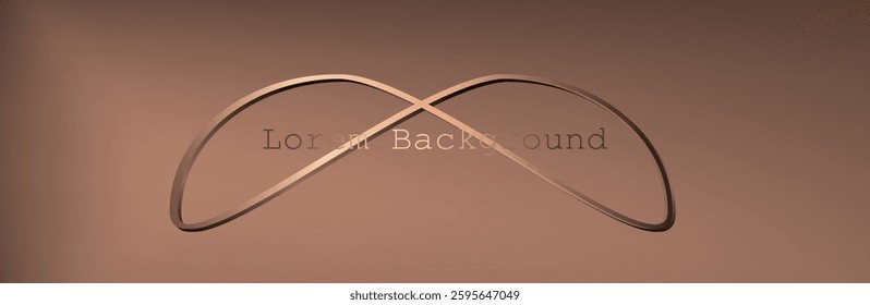 Abstract gold light circle. Vector luxury effect on light brown background. mocha mousse