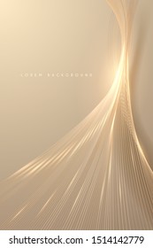 Abstract gold light lines background