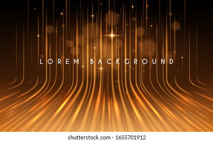 Abstract gold light lines background