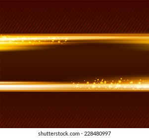 Abstract gold light lines background