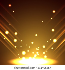 Abstract gold light lines background