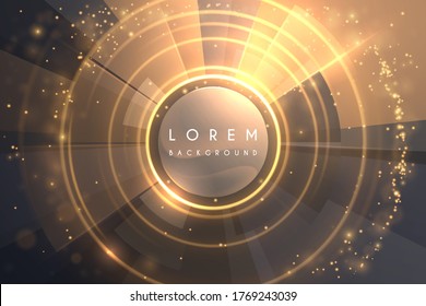 Abstract gold light luxury background