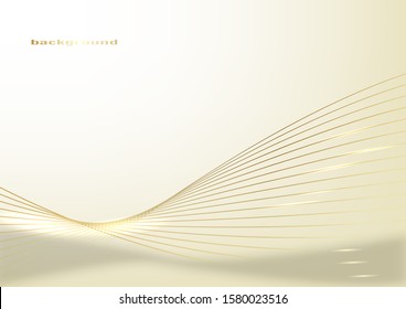 Abstract Gold Light Threads Background. Vector