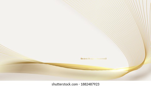 Abstract gold light threads background. Vector