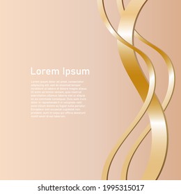 Abstract gold light threads background.Vector illustration.