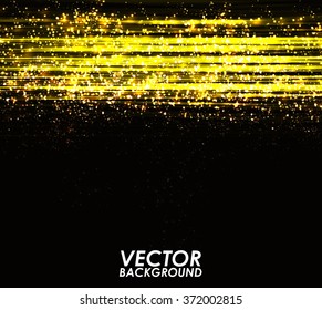 Abstract gold lights pattern technology background.
