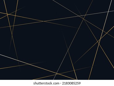 Resumen de línea dorada y fondo oscuro para tarjeta de visita, portada, banner, volante. Ilustración del vector