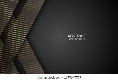 Abstract gold line design style