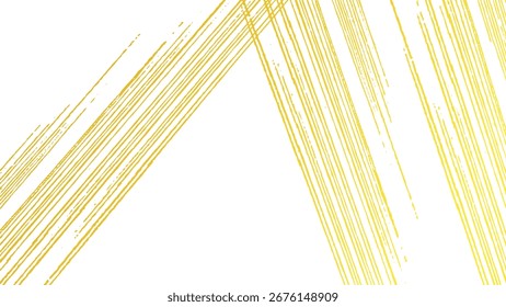 Abstract gold line dust particles border with shimmering confetti decoration