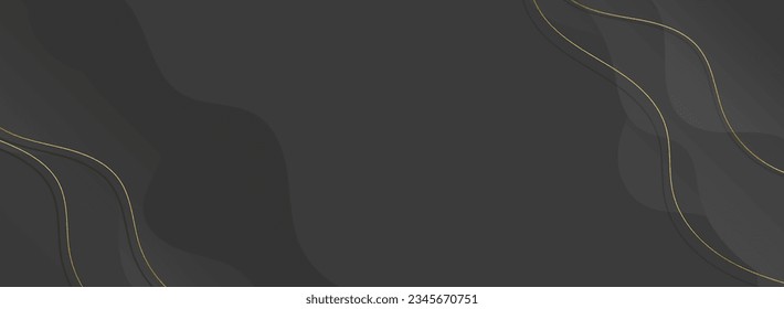 Abstract gold line light effect on dark background. 