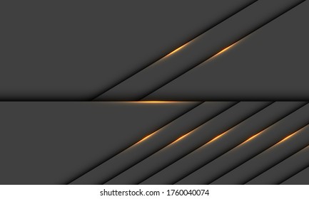 Abstract gold line light on grey design modern futuristic background vector illustration.