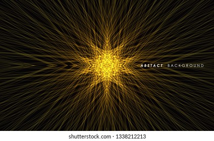 Abstract gold line pattern background. Vector illustration.