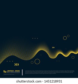 Abstract gold line pattern decoration on blue background. You can use for cover design, geometric pattern, artwork, flyer, design abstract. illustration vector eps10