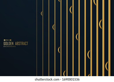 Patrón abstracto de línea dorada del fondo de la cubierta de diseño geométrico. Decoración para publicidad, afiche, plantilla, obras de arte. ilustración vectorial eps10