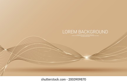 Abstract gold line wave, suitable for backgrounds, posters, wallpapers and more
