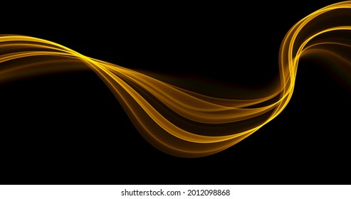 Abstract gold lines background. Flow dynamic wave. Digital data structure. Future mesh or sound wave. Motion visualization. Magic vector illustration.