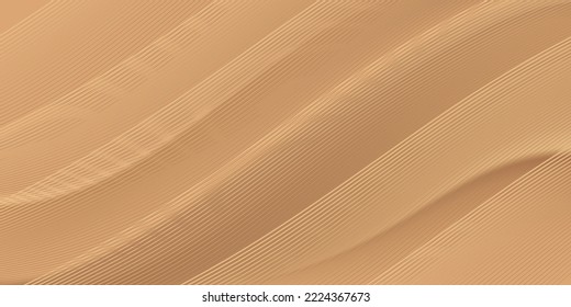 Abstract gold lines background with glow effect. soft style