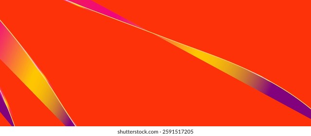 Abstract gold lines background with light effects. vector