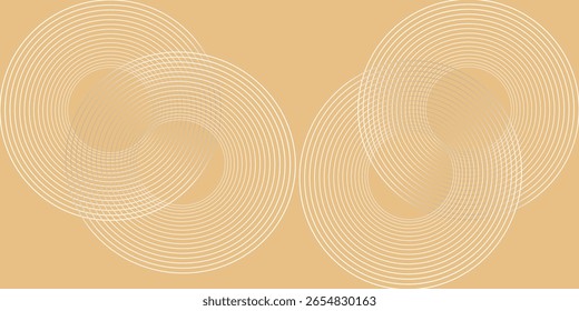 Abstract gold lines background with light effects. vector