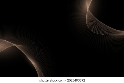 Abstract gold lines curve luxury background. Design for social media banner, poster leaflet, placard, brochure, flyer, web