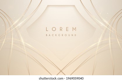 Abstract gold lines luxury background