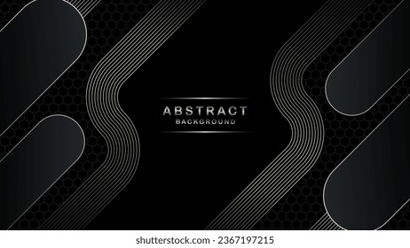 Abstract gold lines on dark background