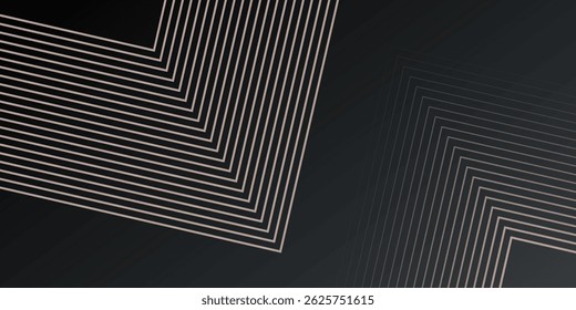 Abstractas líneas de oro sobre fondo oscuro. Diseño de línea geométrica. Moderna Plantilla de lujo. Conveniente para la presentación, el Anuncio, la cubierta, el Web, el volante, el cartel, el folleto.