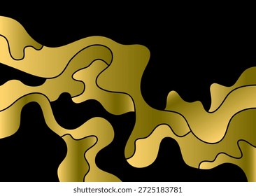 Fundo moderno líquido de ouro abstrato