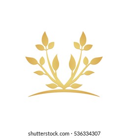 Abstract gold logo template.