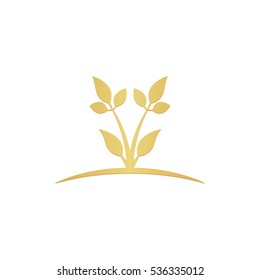 Abstract gold logo template.