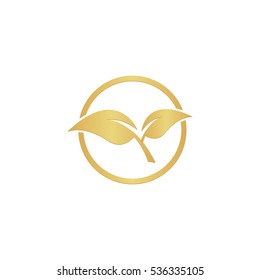 Abstract gold logo template.