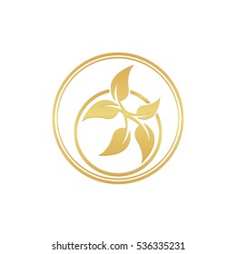 Abstract gold logo template.
