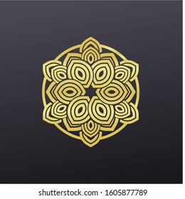 Abstract gold logo vector, template