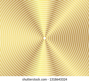 Abstract Gold luxurious color vector circle halftone background. Gradient retro line pattern design, golden graphic, Modern decoration for websites, posters, banners, template EPS10 vector