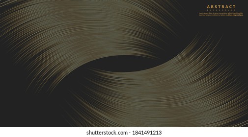 Abstract gold luxurious wave line background - simple texture for your design. Modern decoration for websites, posters, banners, EPS10 vector