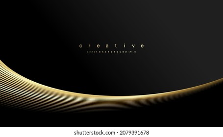 Abstract gold luxurious wave line background - simple texture for your design. gradient background. Modern decoration for websites, posters, banners, EPS10 vector