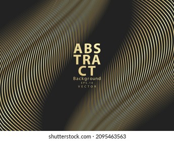 Abstract gold luxurious wave line background - simple texture for your design. Modern decoration for websites, posters, banners, EPS10 vector